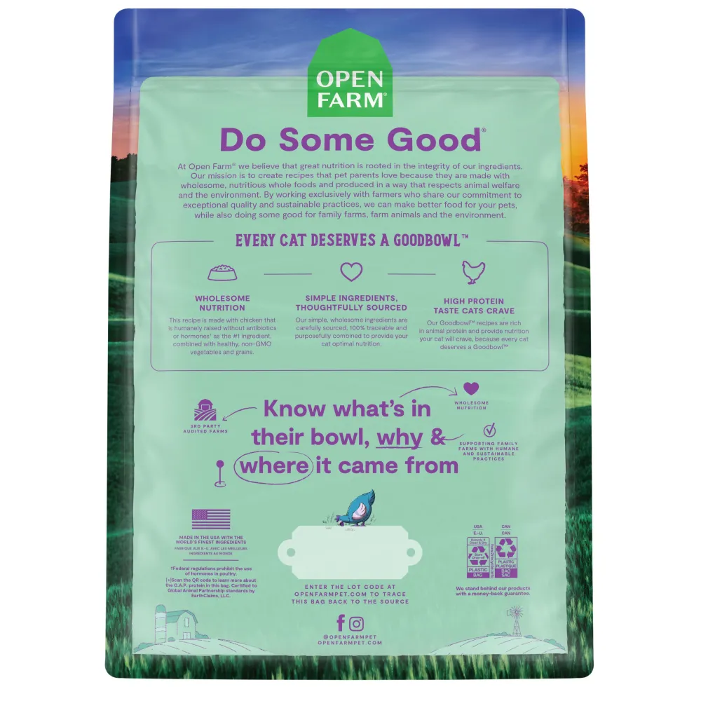 Open Farm Dry Food^Goodbowl Harvest Chicken & Brown Rice Dry Cat Food, 3-lb