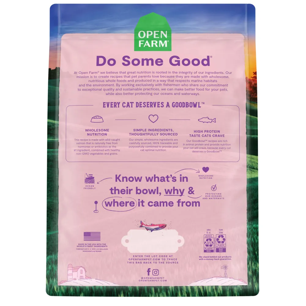 Open Farm Dry Food^Goodbowl Wild-Caught Salmon & Brown Rice Dry Cat Food, 3-lb
