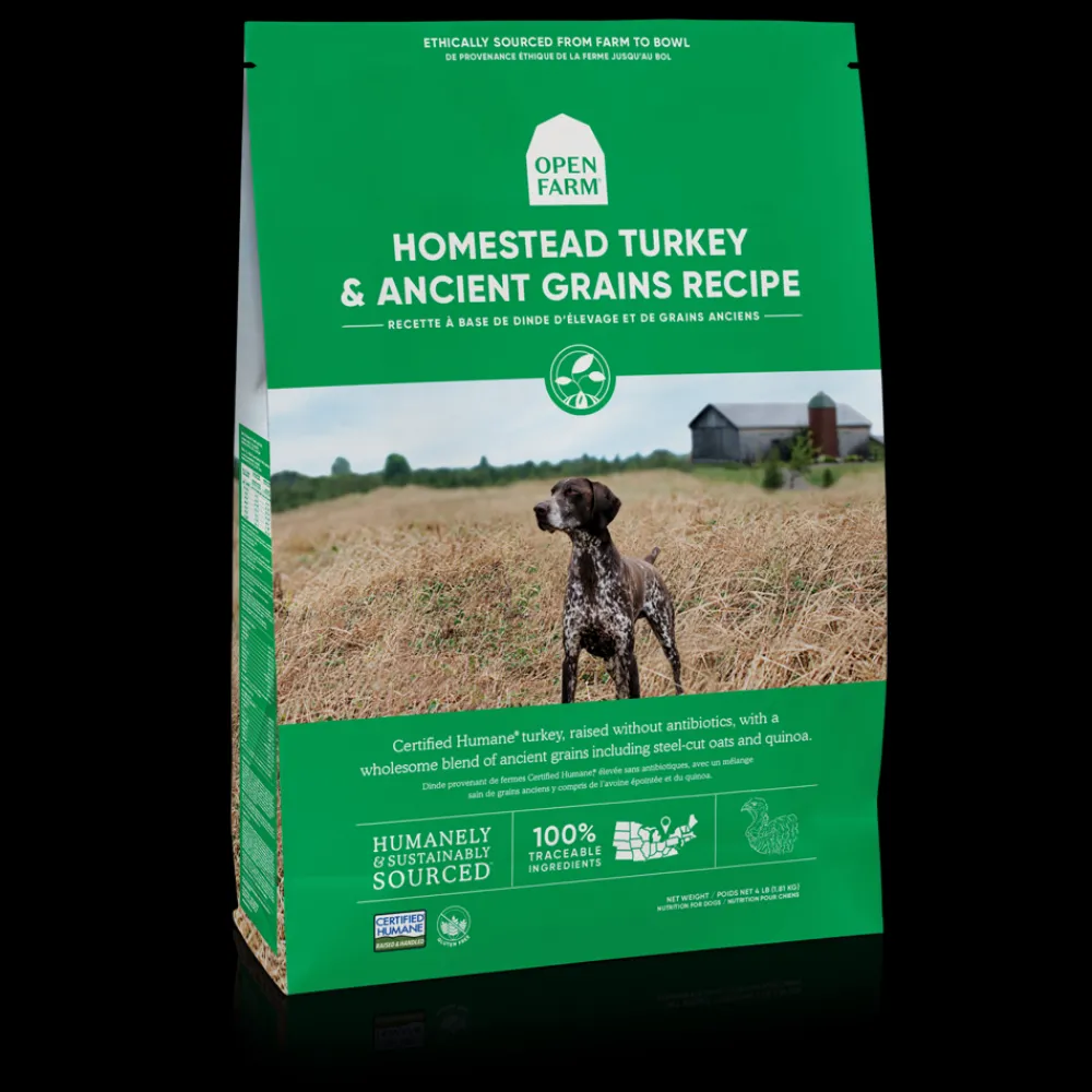 Open Farm Dry Food^Homestead Turkey & Ancient Grains Recipe Dry Dog Food, 4-lb