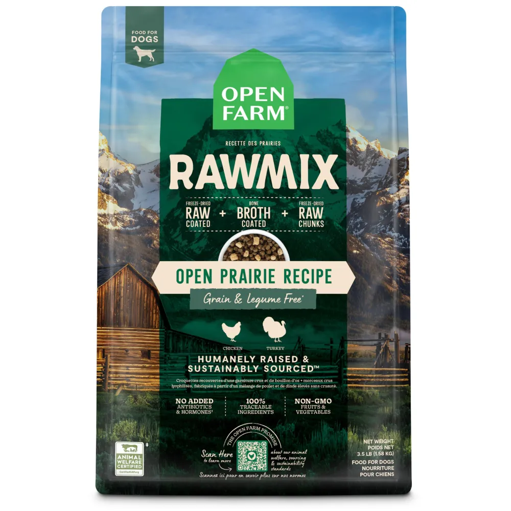 Open Farm Dry Food^RawMix Open Prairie Grain-Free Dry Dog Food, 3.5-lb