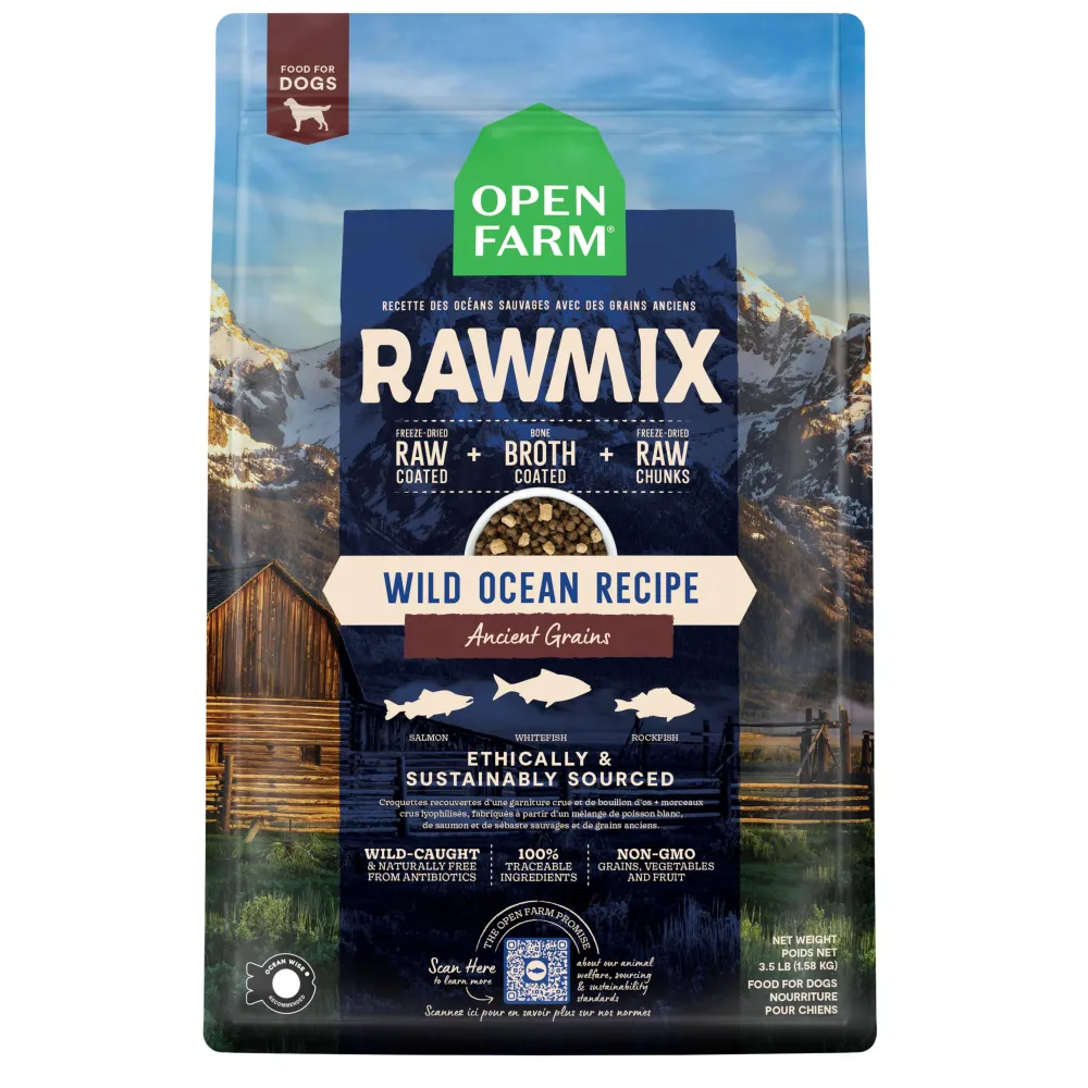 Open Farm Dry Food^RawMix Wild Ocean Ancient Grains Dry Dog Food, 3.5-lb