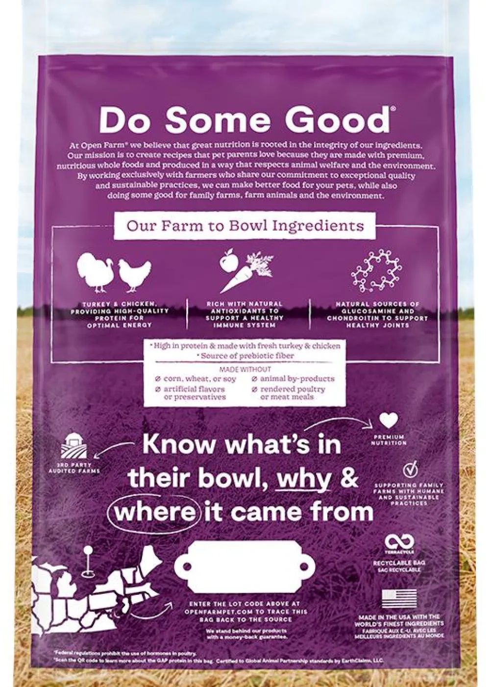 Open Farm Dry Food^Senior Turkey & Chicken Grain-Free Dry Dog Food, 22-lb