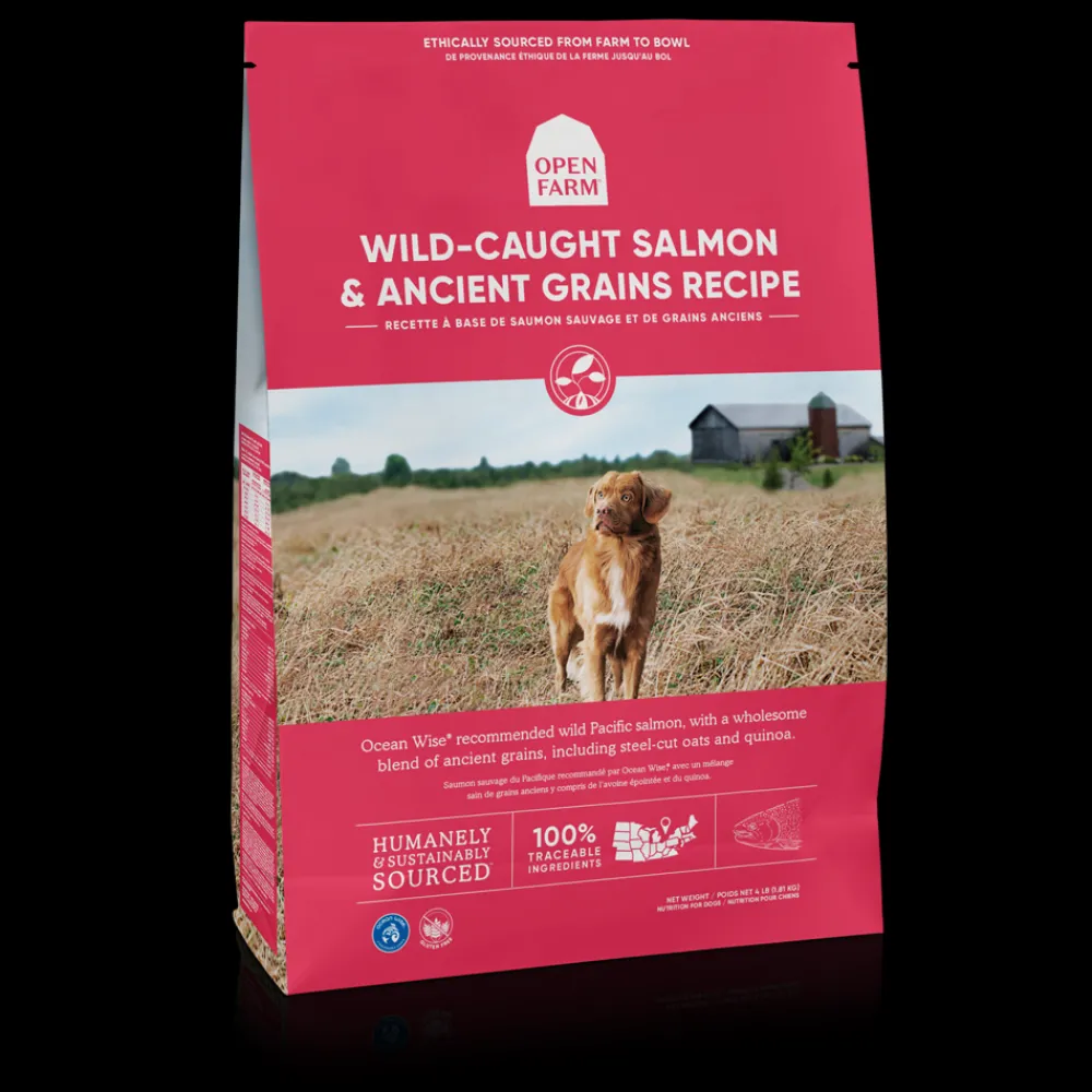 Open Farm Dry Food^Wild-Caught Salmon & Ancient Grains Recipe Dry Dog Food, 4-lb