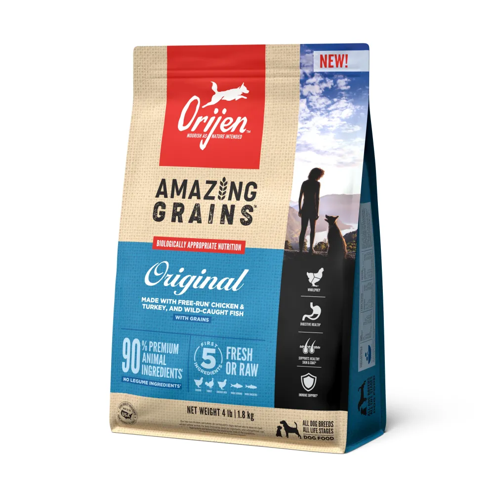 Orijen Dry Food^Amazing Grains Original Dry Dog Food, 4-lb