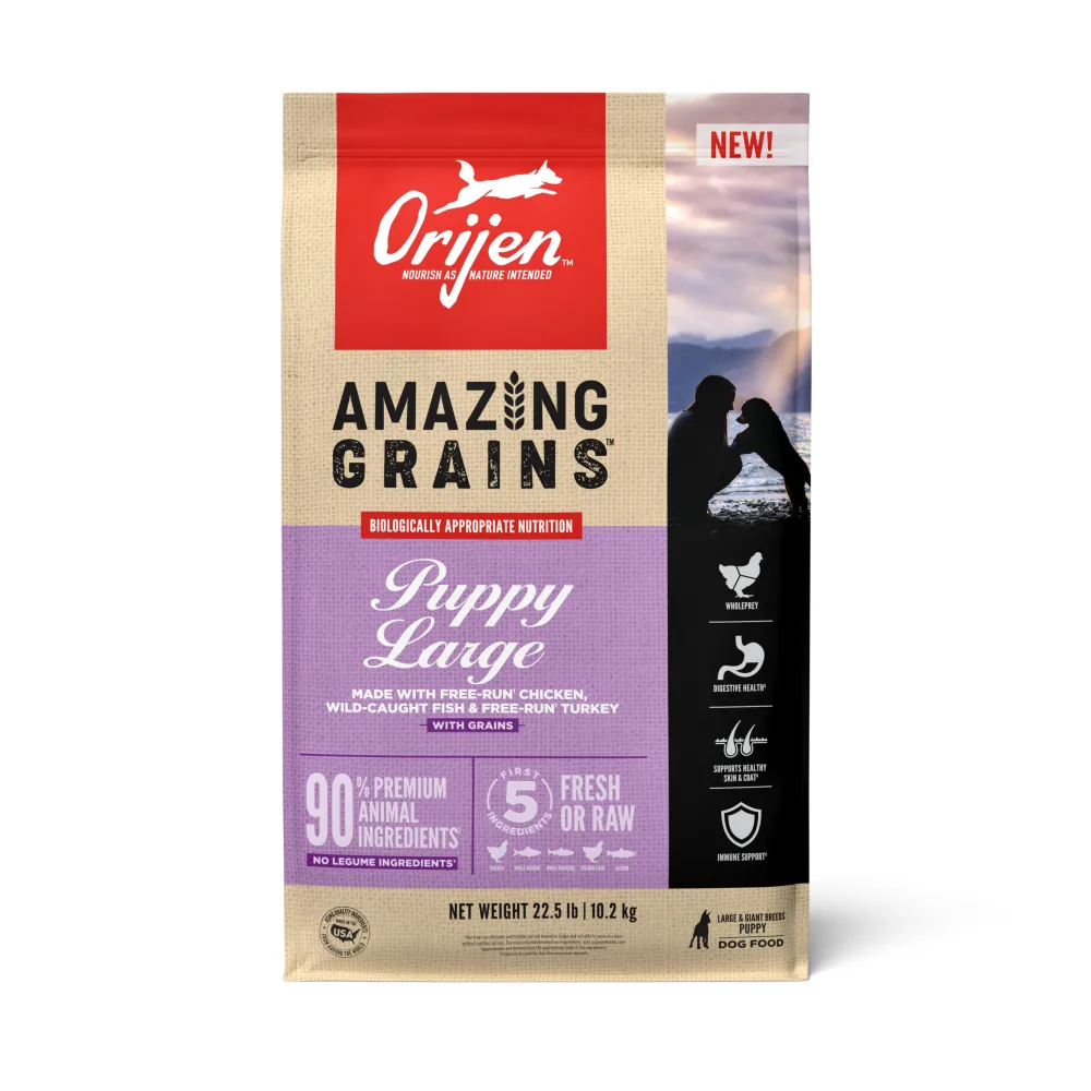 Orijen Dry Food^Amazing Grains Puppy Large Breed Dry Dog Food, 22.5-lb