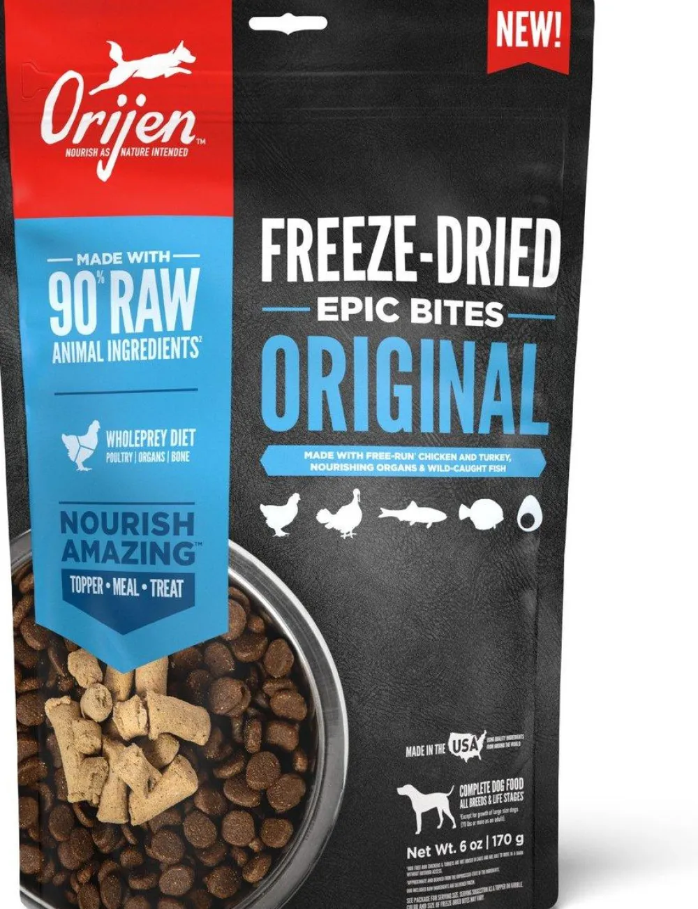 Orijen Freeze-Dried Food^Epic Bites Original Freeze-Dried Dog Food, 6-oz