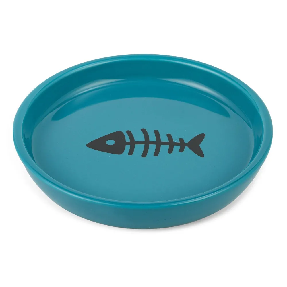Park Life Bowls & Feeders | Bowls & Feeders^Designs Oscar Classic Round Cat Dish, Blue, 8-oz