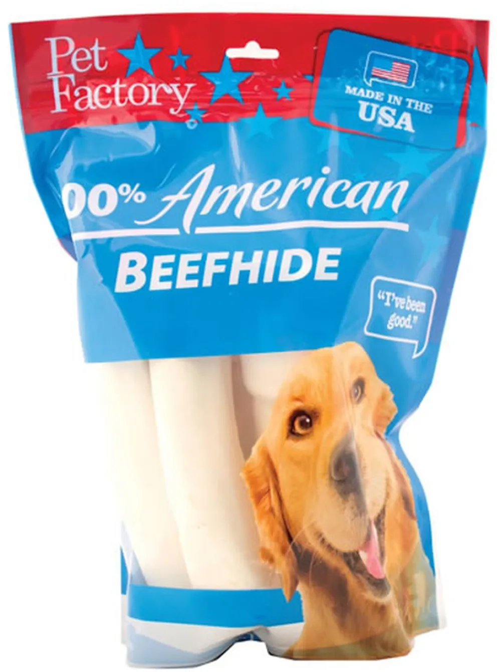 Pet Factory Bully Sticks & Natural Chews^100% American Beefhide Large Assorted Dog Treats, 6-pk