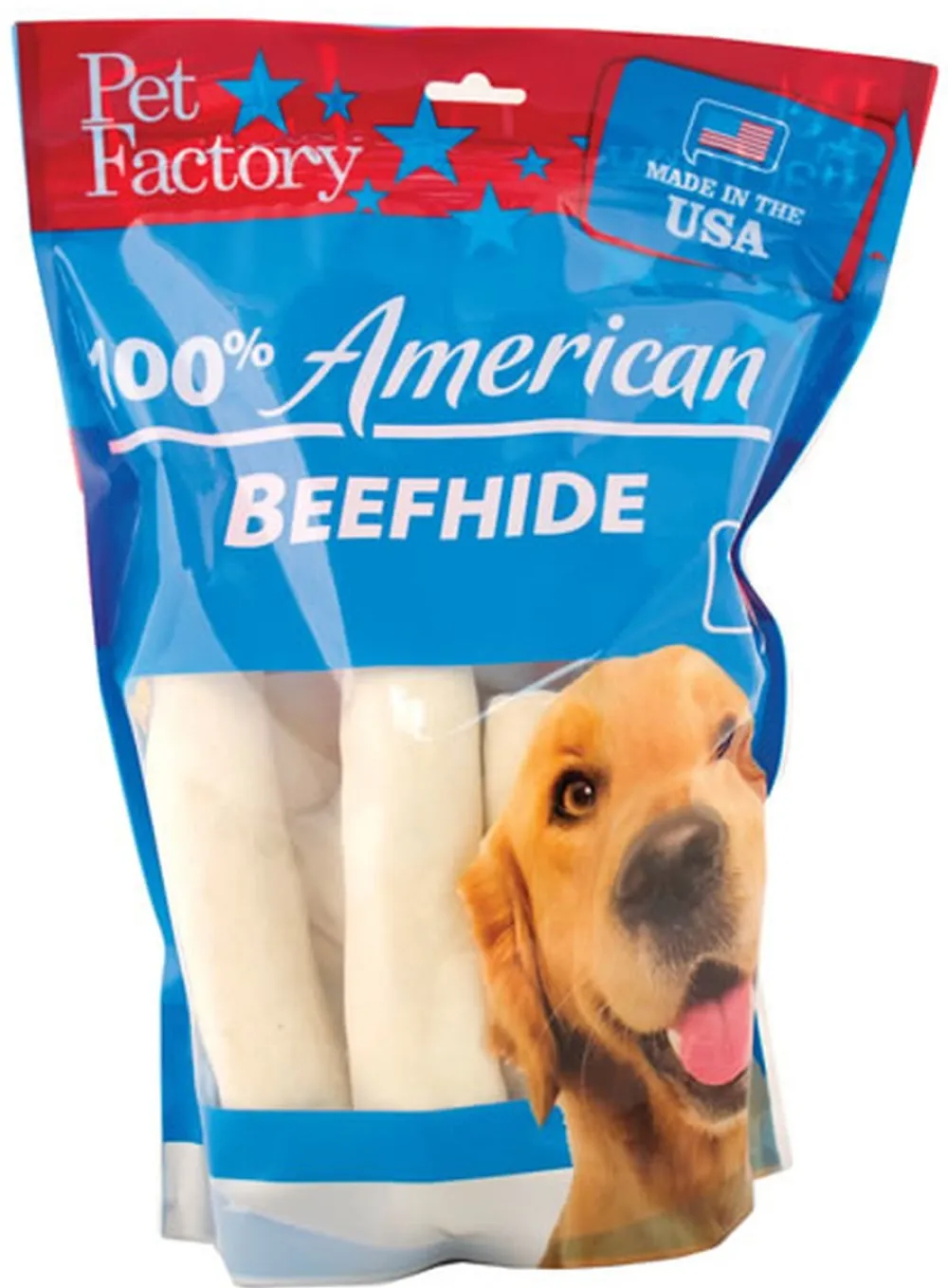 Pet Factory Bully Sticks & Natural Chews^100% American Beefhide Medium Assorted Dog Treats, 10-pk