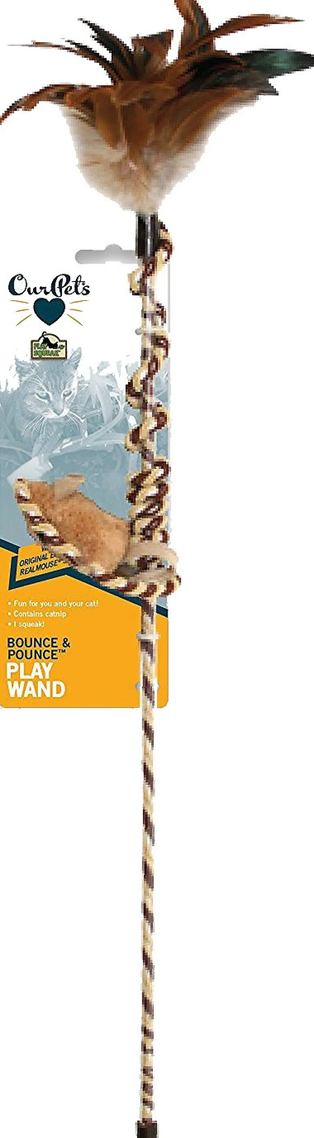 Pet Zone Toys | Toys^Bounce & Pounce Wand Cat Toy