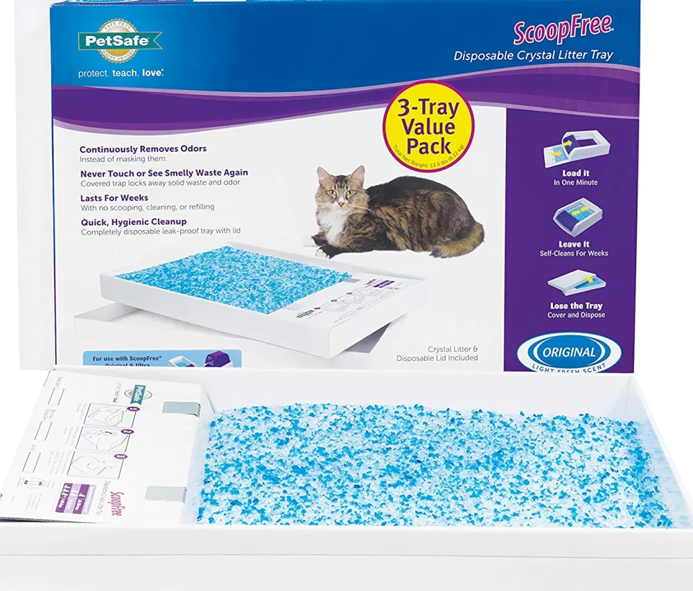 Petsafe Litter & Accessories | Litter & Accessories^ScoopFree Disposable Cat Litter Box Tray, Blue Crystal, 3-pack