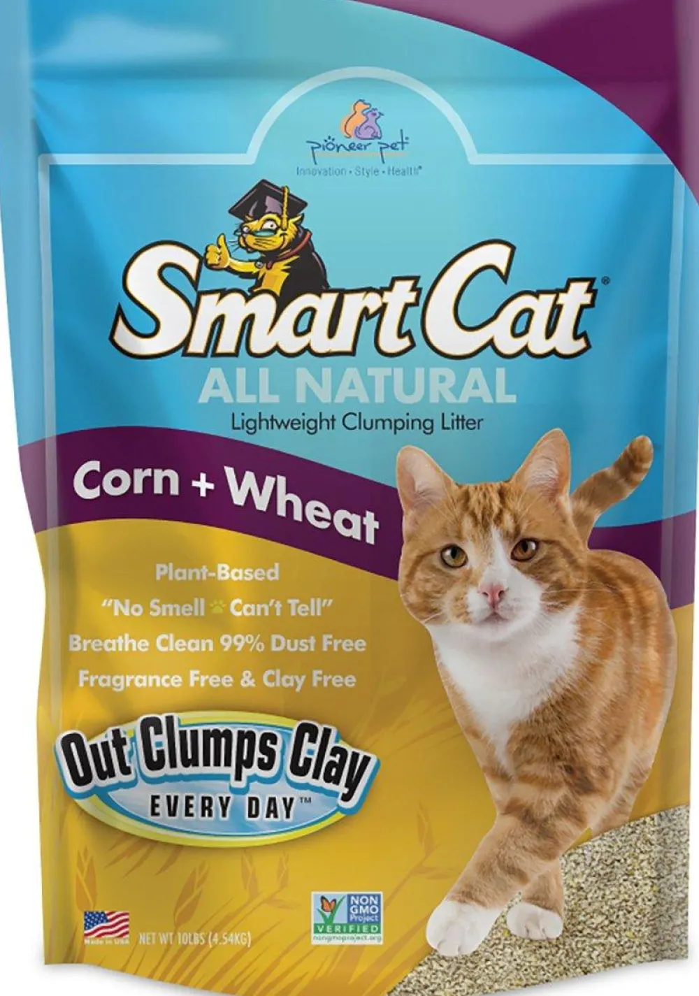 Pioneer Pet Litter & Accessories | Litter & Accessories^SmartCat Lightweight Corn + Wheat Clumping Cat Litter, 10-lb
