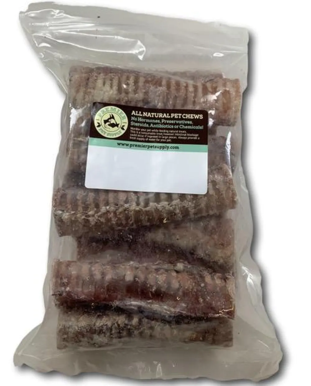 Premier Pet Supply Bully Sticks & Natural Chews^Trachea Dog Treats, 6-in, 10-pk