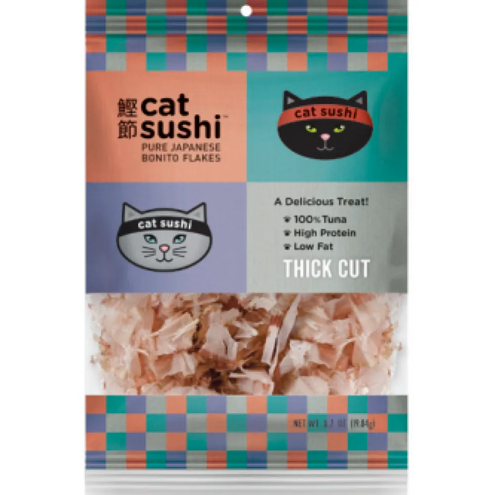 Presidio Natural Pet Company Air-Dried & Dehydrated Treats^Presidio Cat Sushi Bonito Flakes Thick Cut Cat Treats, 0.7-oz