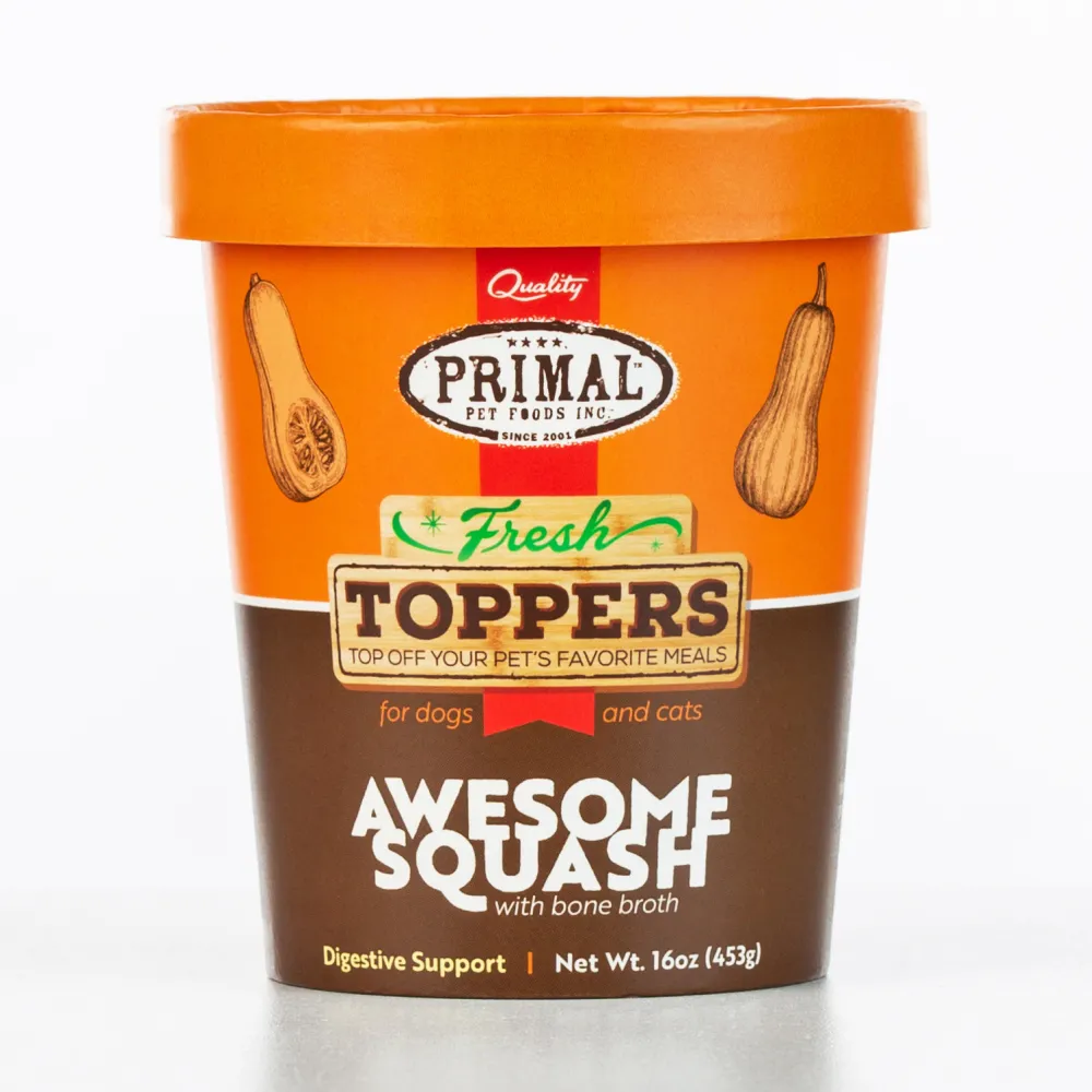 Primal Pet Foods Frozen Food | Food Toppings^Primal Fresh Toppers Awesome Squash, Frozen Dog & Cat Food Topper, 16-oz
