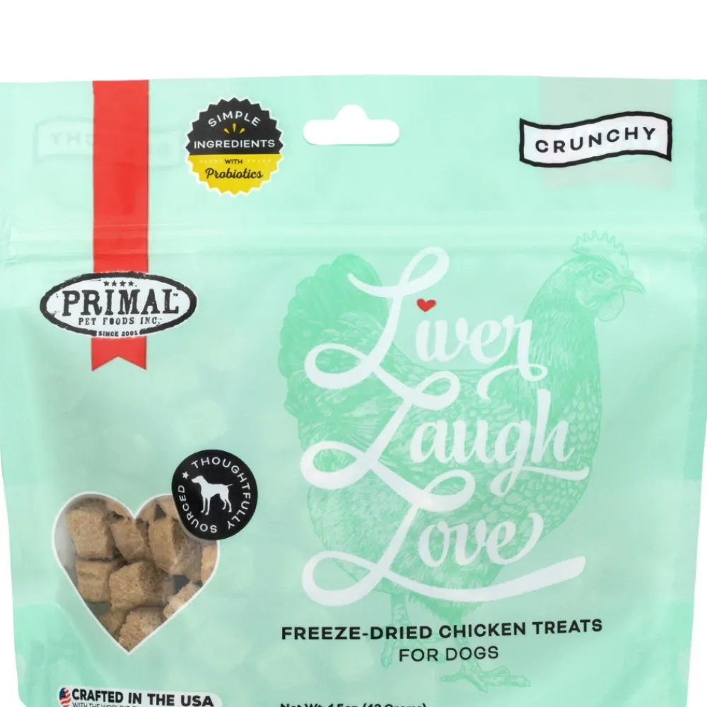 Primal Pet Foods Freeze-Dried Treats^Primal Liver, Laugh, Love Simply Chicken Freeze-Dried Dog Treats, 1.5-oz