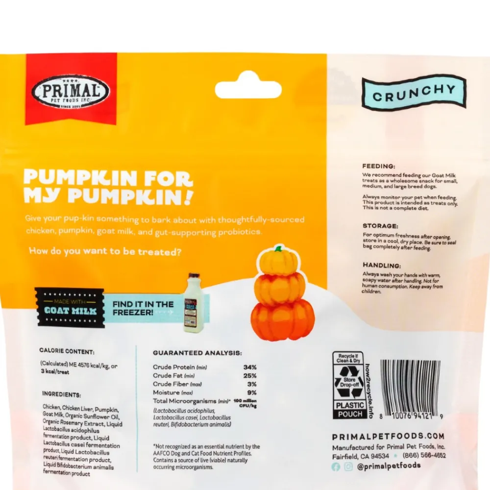 Primal Pet Foods Freeze-Dried Treats^Primal Pumpkin For My Pumpkin Chicken with Goat Milk Freeze-Dried Dog Treats, 2-oz
