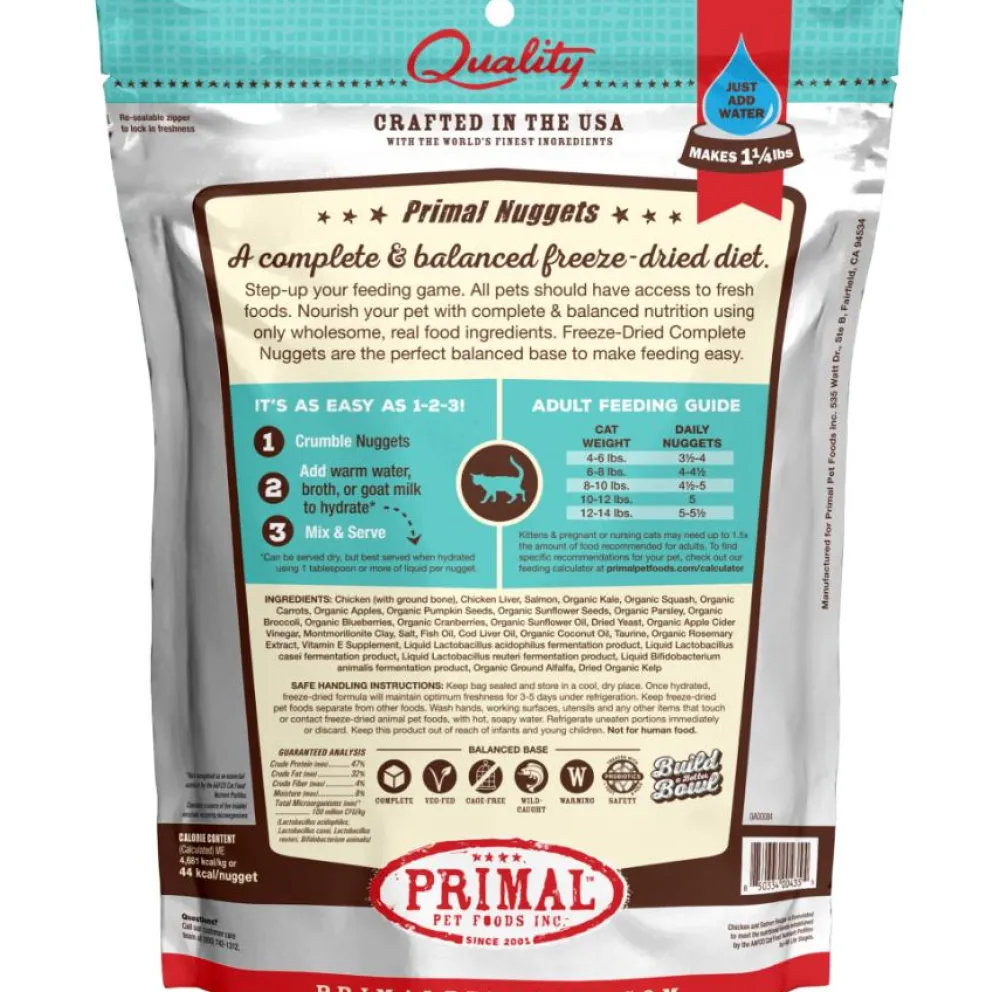 Primal Pet Foods Freeze-Dried Food^Primal Raw Freeze-Dried Nuggets Chicken & Salmon Formula Cat Food, 5.5-oz