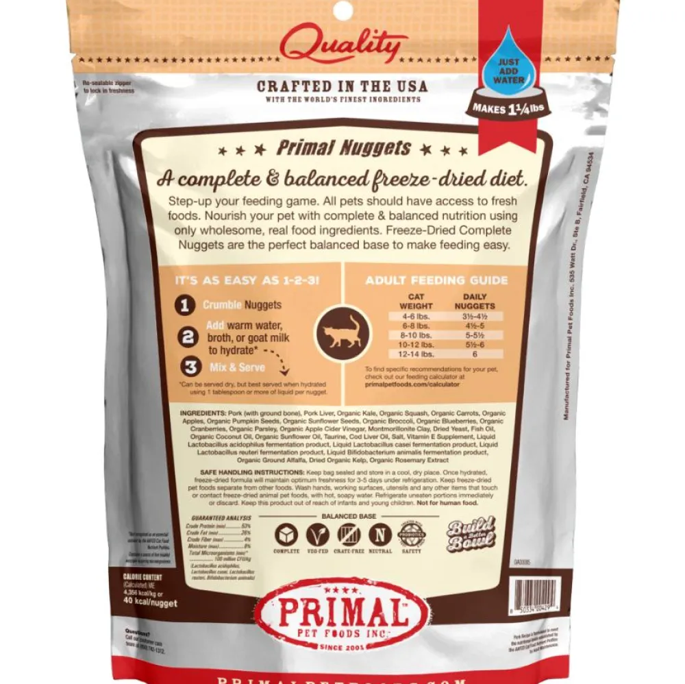 Primal Pet Foods Freeze-Dried Food^Primal Raw Freeze-Dried Nuggets Pork Formula Cat Food, 5.5-oz