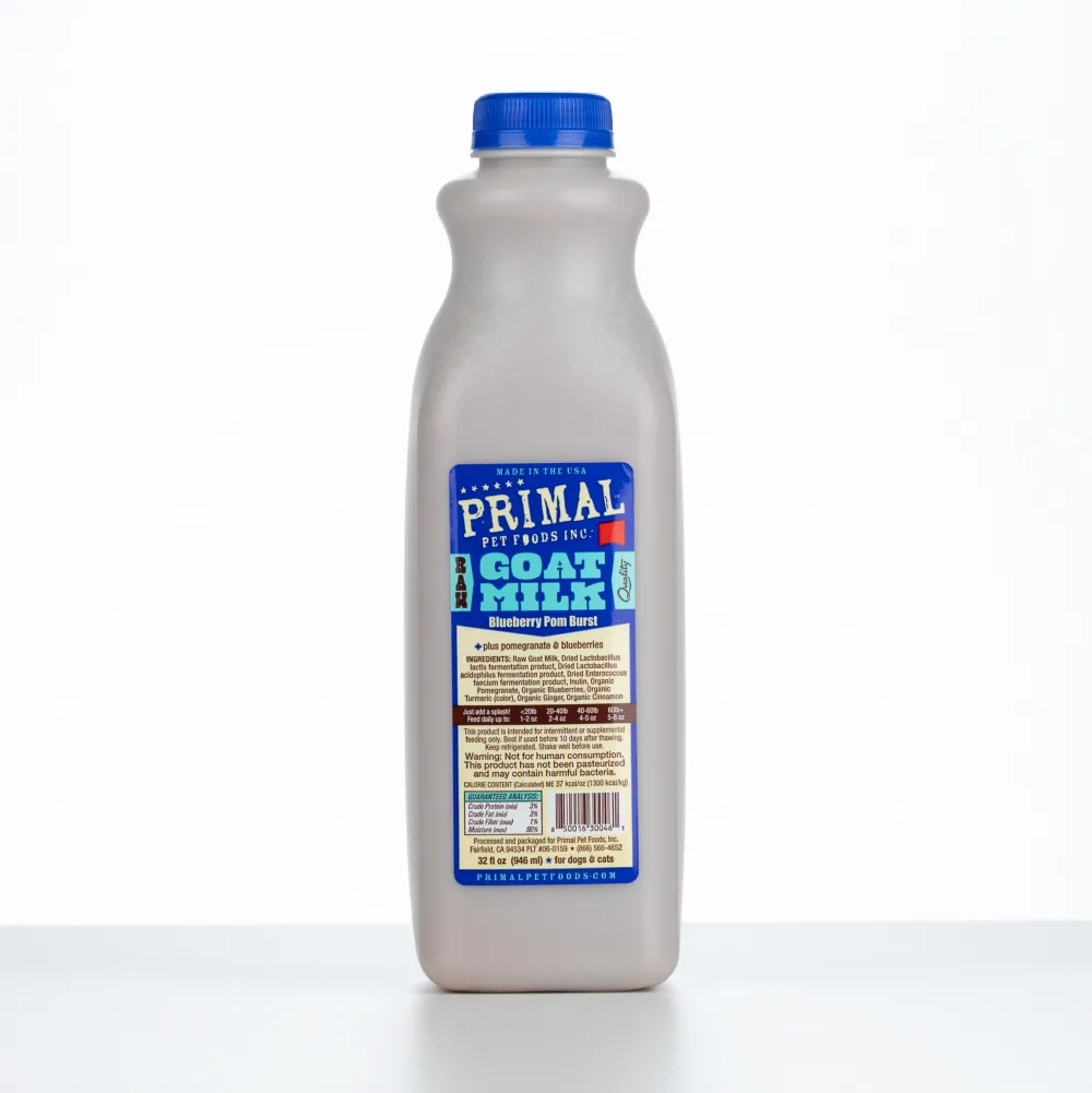 Primal Pet Foods Food Toppings | Food Toppings^Primal Raw Frozen Goat Milk 'Blueberry Pom Burst' for Dogs & Cats, 32-oz