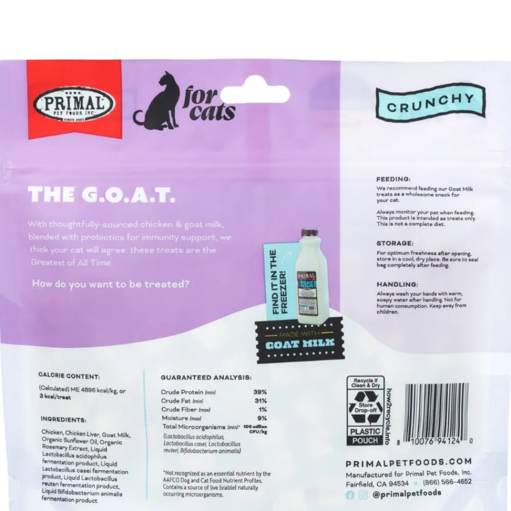 Primal Pet Foods Freeze-Dried Treats^Primal The G.O.A.T. Chicken & Goat Milk Freeze-Dried Cat Treats, 1-oz