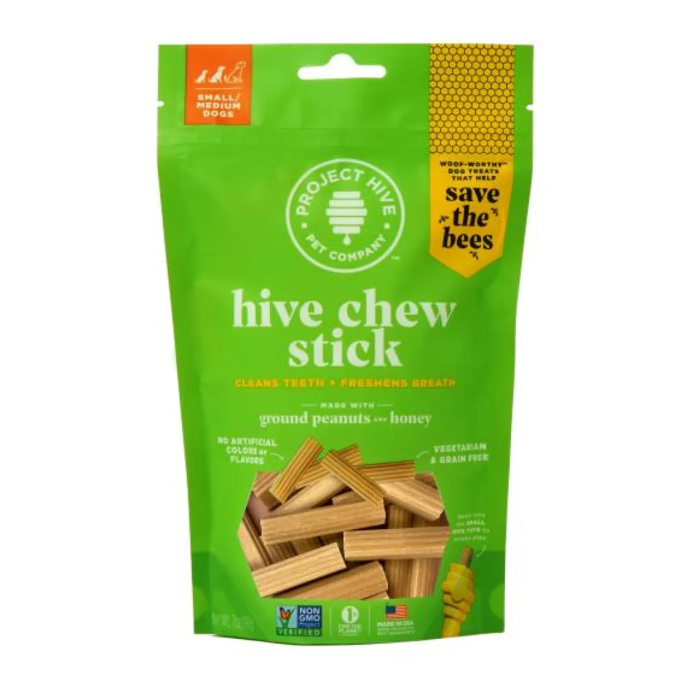 Project Hive Pet Company Dental & Hard Chews^Hive Chew Stick Treats for Small to Medium Dogs, 7-oz