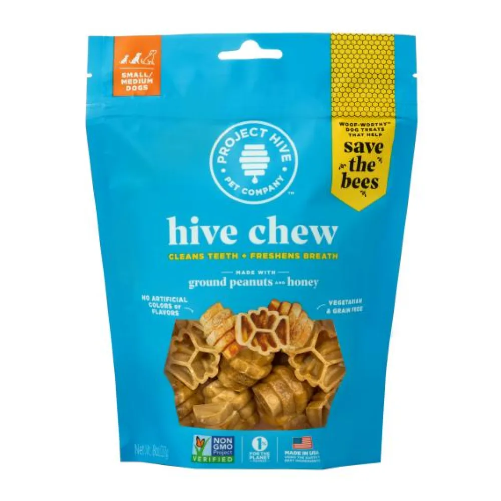 Project Hive Pet Company Dental & Hard Chews^Hive Chew Treats for Small to Medium Dogs, 8-oz