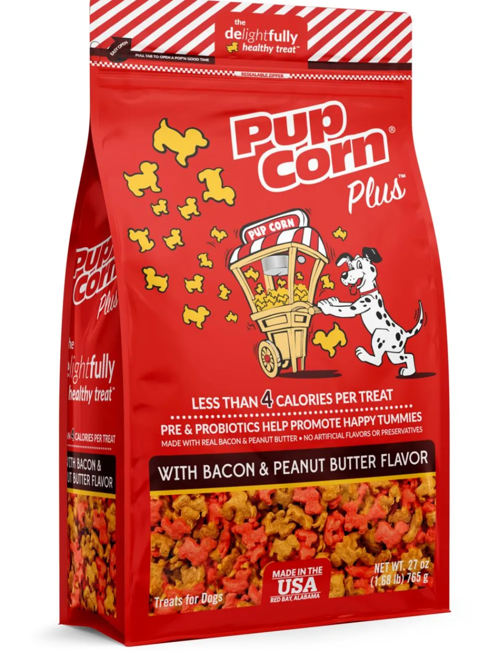 Pupcorn Biscuits & Crunchy Treats^Plus Bacon & Peanut Butter Dog Treats, 27-oz
