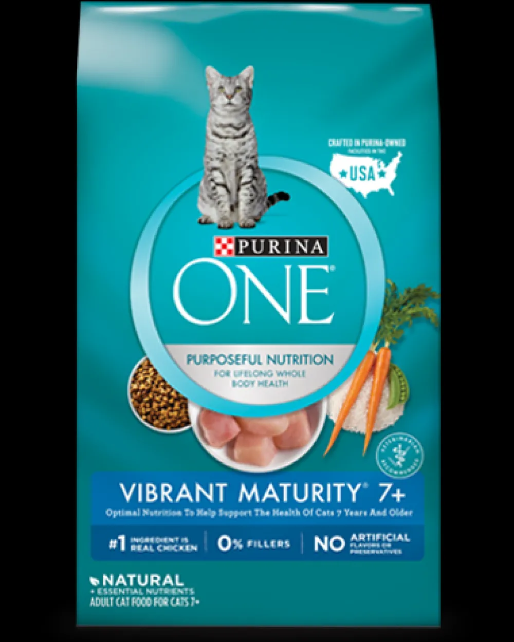 Purina Dry Food^One Vibrant Maturity 7+ Purposeful Nutrition Dry Cat Food, 3.5-lb