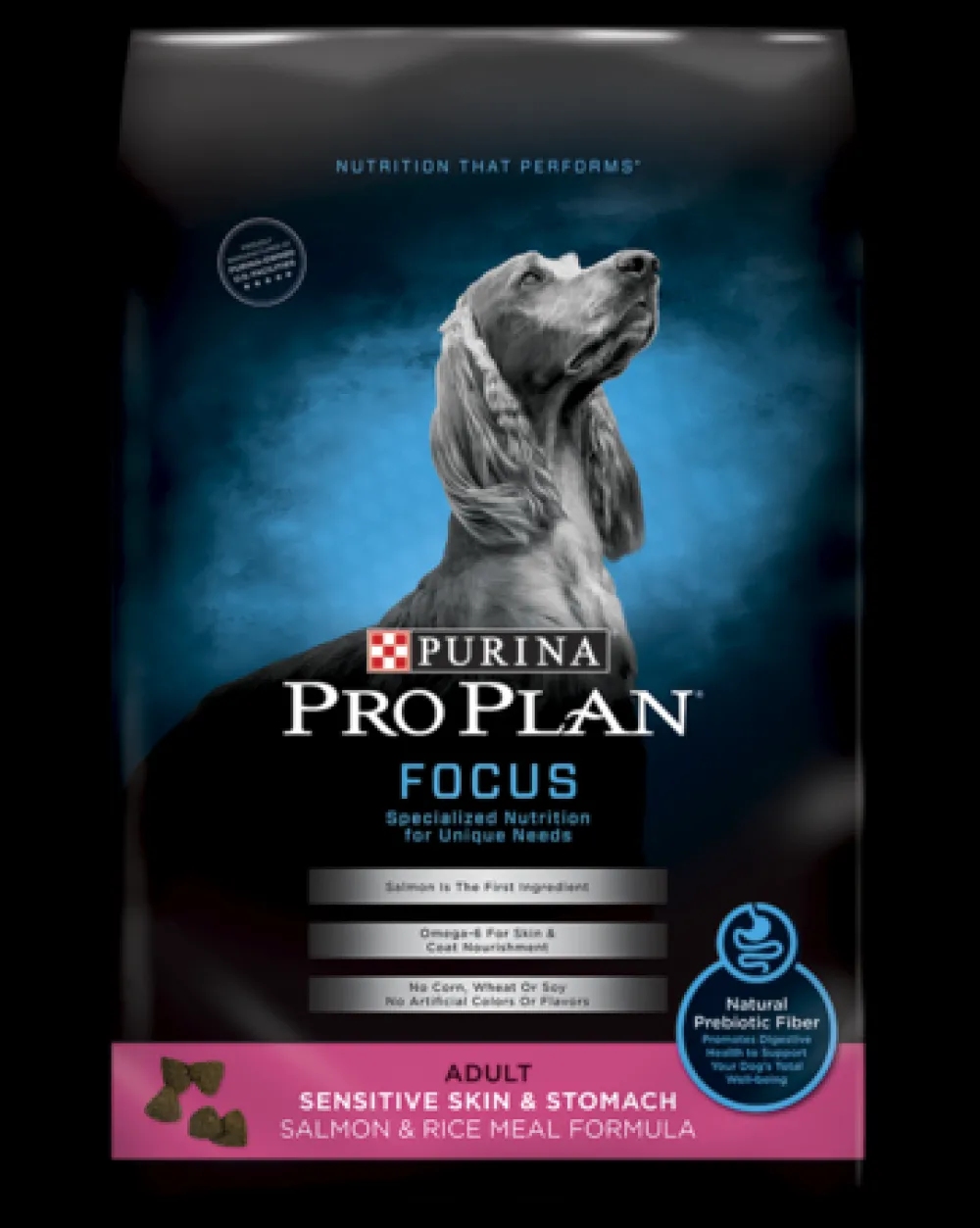 Purina Pro Plan Dry Food^Focus Adult Sensitive Skin & Stomach Salmon & Rice Formula Dry Dog Food, 16-lb