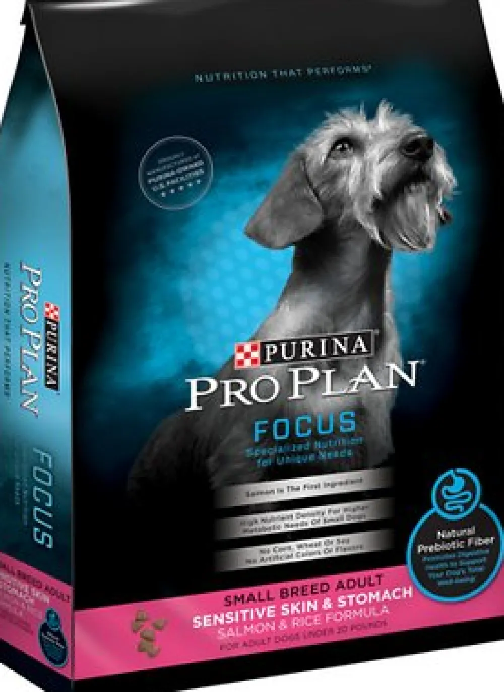 Purina Pro Plan Dry Food^Focus Small Breed Adult Sensitive Skin & Stomach Formula Dry Dog Food, 16-lb