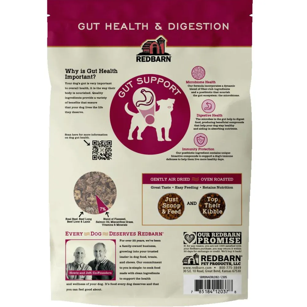 Redbarn Pet Products Air-Dried & Dehydrated Food^Redbarn Gut Health & Digestion Beef & Lamb Air-Dried Dog Food, 2-lb