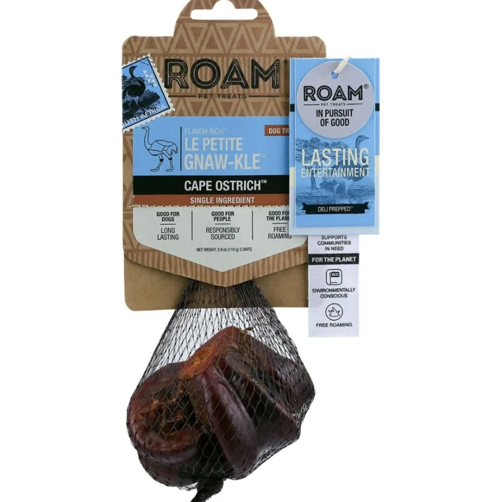 Roam Bully Sticks & Natural Chews^Le-Petite Gnawkle Cape Ostrich Bone Dog Chew Treat, 1-count
