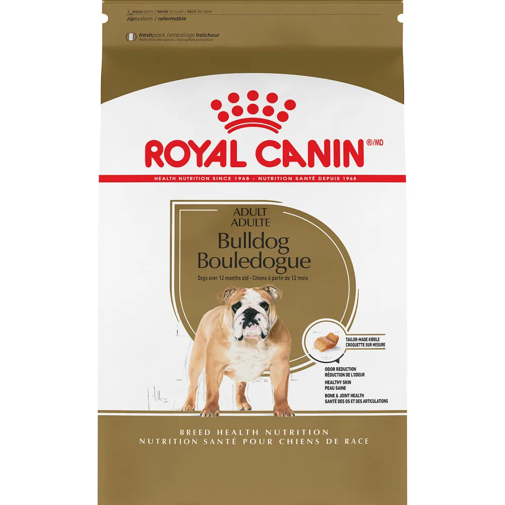 Royal Canin Dry Food^Breed Health Nutrition Bulldog Adult Dry Dog Food, 30-lb