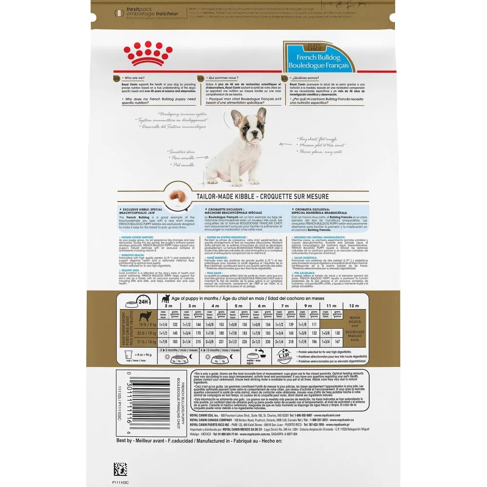 Royal Canin Dry Food^Breed Health Nutrition French Bulldog Puppy Dry Dog Food, 3-lb
