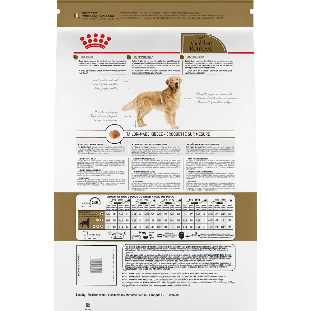 Royal Canin Dry Food^Breed Health Nutrition Golden Retriever Adult Dry Dog Food, 30-lb