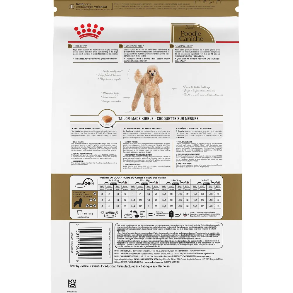 Royal Canin Dry Food^Breed Health Nutrition Poodle Adult Dry Dog Food, 10-lb