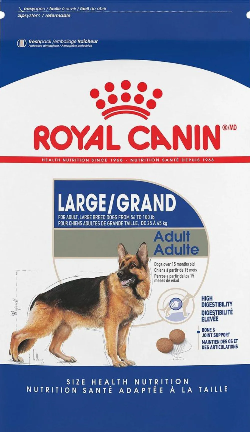 Royal Canin Dry Food^Size Health Nutrition Large Breed Adult Dry Dog Food, 30-lb