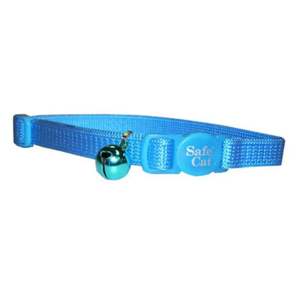Safe Cat By Coastal Leashes & Collars | Leashes & Collars^Safe Cat Adjustable Nylon Breakaway Cat Collar, Blue Lagoon, 12-in