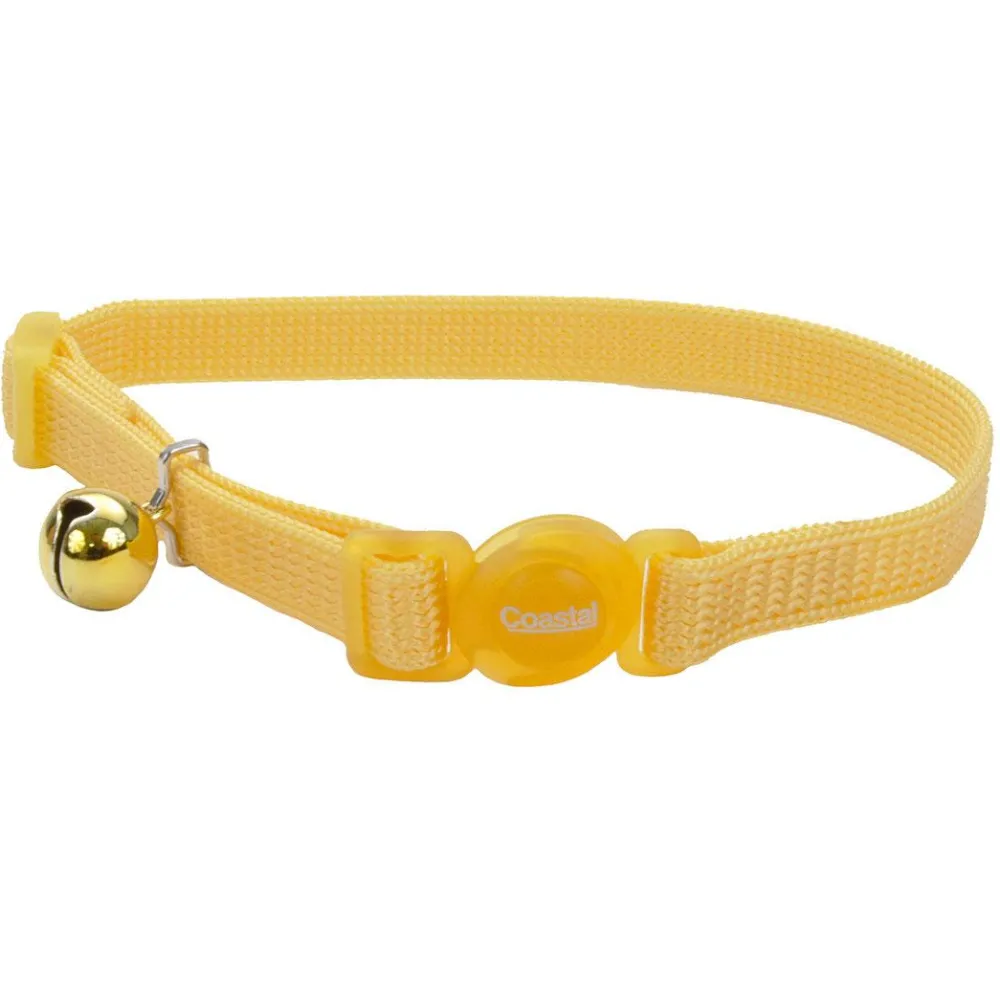 Safe Cat By Coastal Leashes & Collars | Leashes & Collars^Safe Cat Adjustable Snag-Proof Breakaway Cat Collar, Banana Boat, 3/8-in x 8-12-in