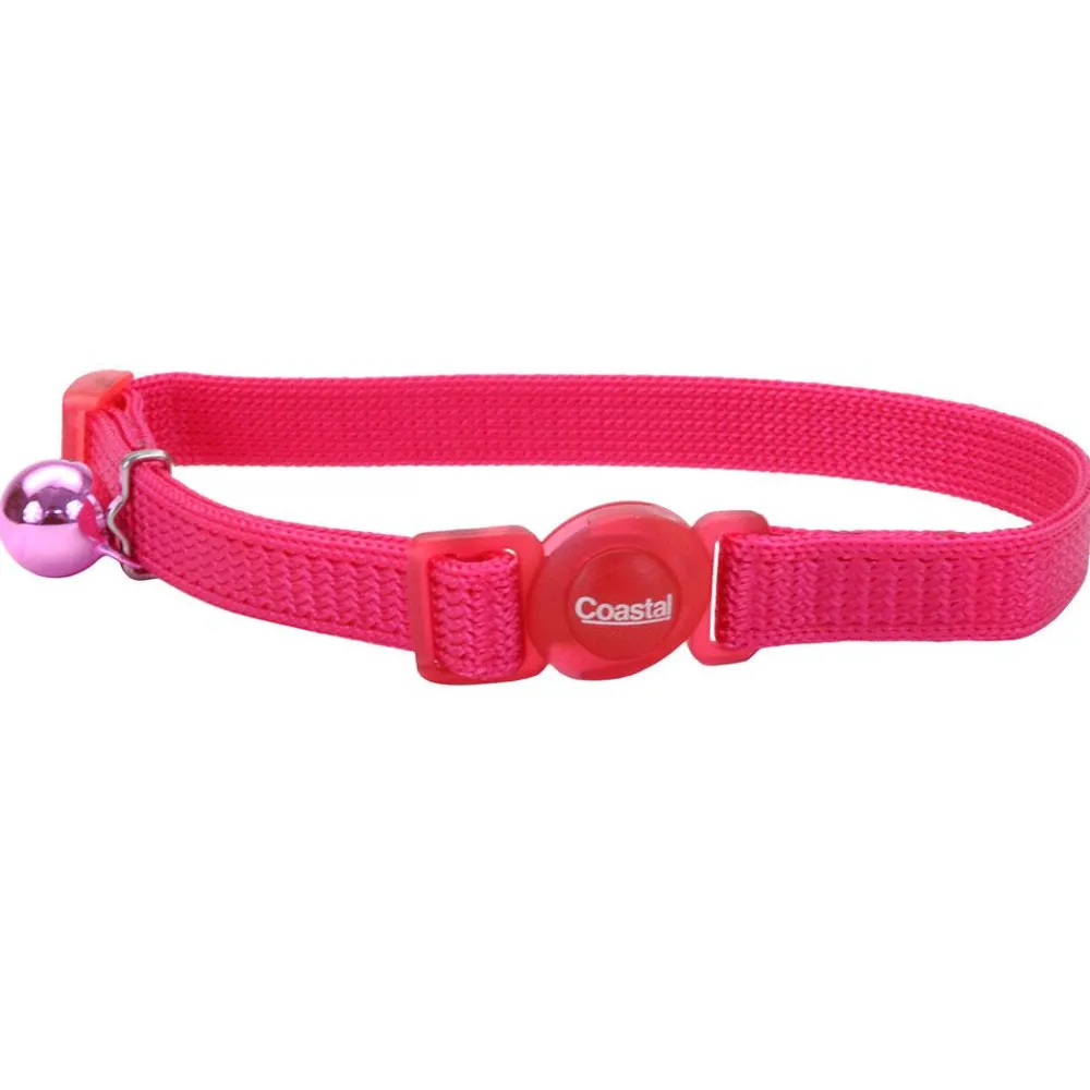 Safe Cat By Coastal Leashes & Collars | Leashes & Collars^Safe Cat Adjustable Snag-Proof Breakaway Cat Collar, Pink Flamingo, 3/8-in x 8-12-in