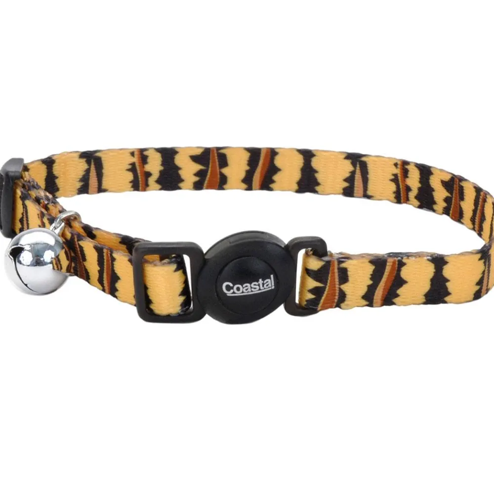 Safe Cat By Coastal Leashes & Collars | Leashes & Collars^Safe Cat Fashion Adjustable Breakaway Cat Collar, Tiger, 3/8-in x 8-12-in