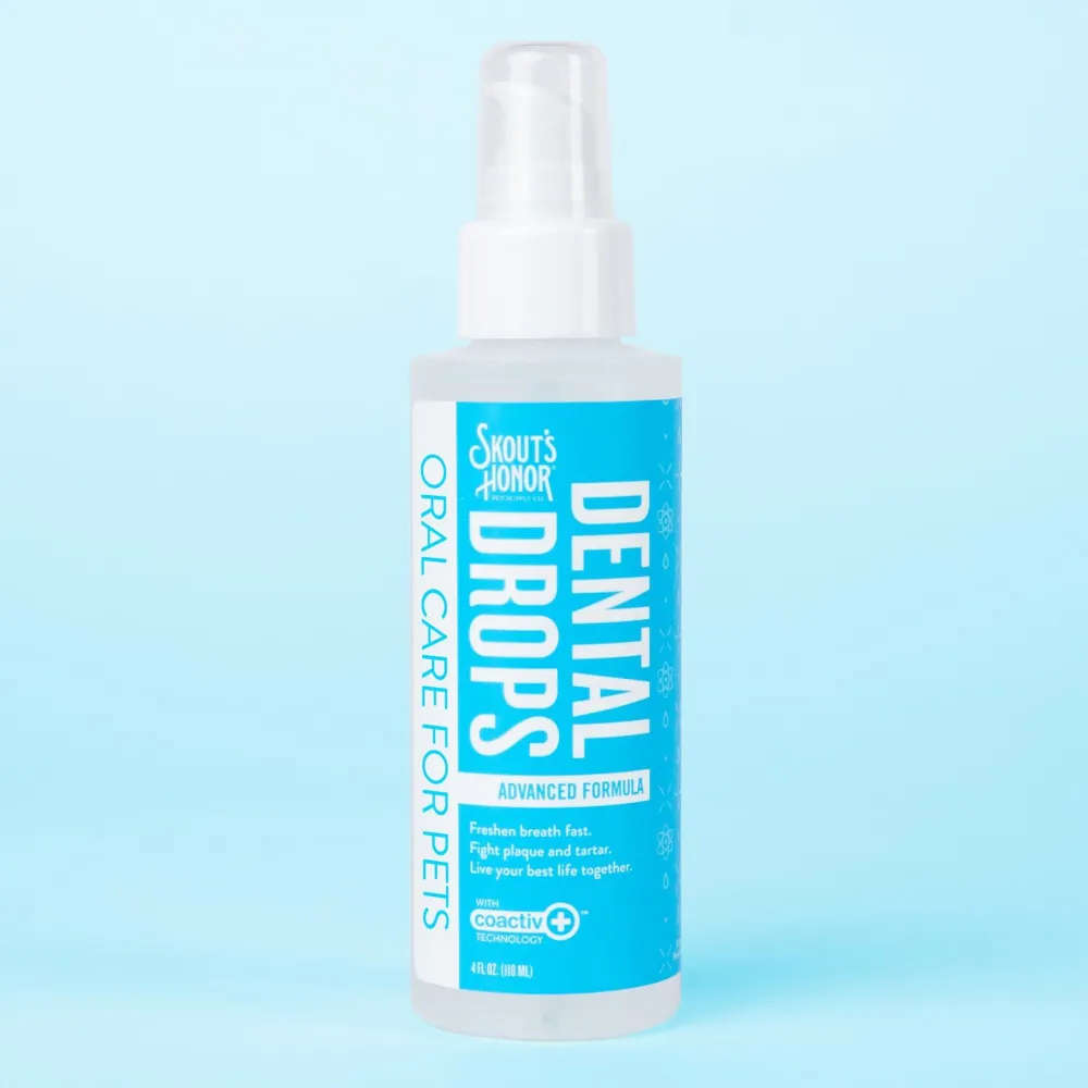 Skout's Honor Dental Care | Dental Care^Dental Drops Advanced Formula Oral Care for Pets, 4-oz