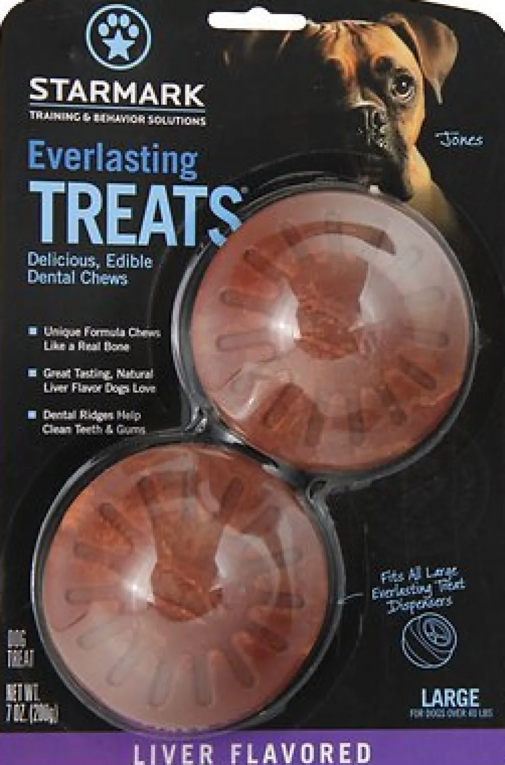 Starmark (Triple Crown Dog) Dental & Hard Chews^Starmark Everlasting Treats Liver Flavor Dog Dental Chews, Large