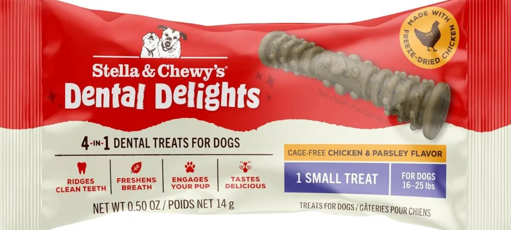 Stella & Chewy's Dental & Hard Chews^Dental Delights Single Serve Dog Treats, Small, 1-count