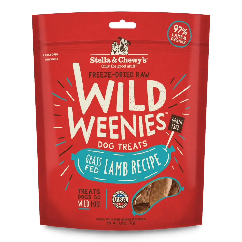 Stella & Chewy's Freeze-Dried Treats^Wild Weenies Grass-Fed Lamb Recipe Freeze-Dried Dog Treats, 3.25-oz