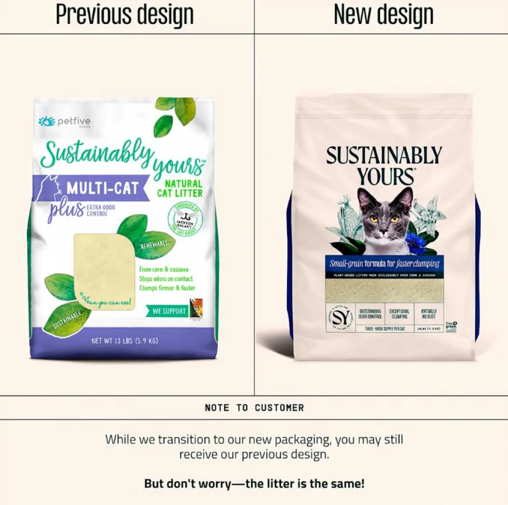 Sustainably Yours Litter & Accessories | Litter & Accessories^Small-Grain Formula Cat Litter, 13-lb