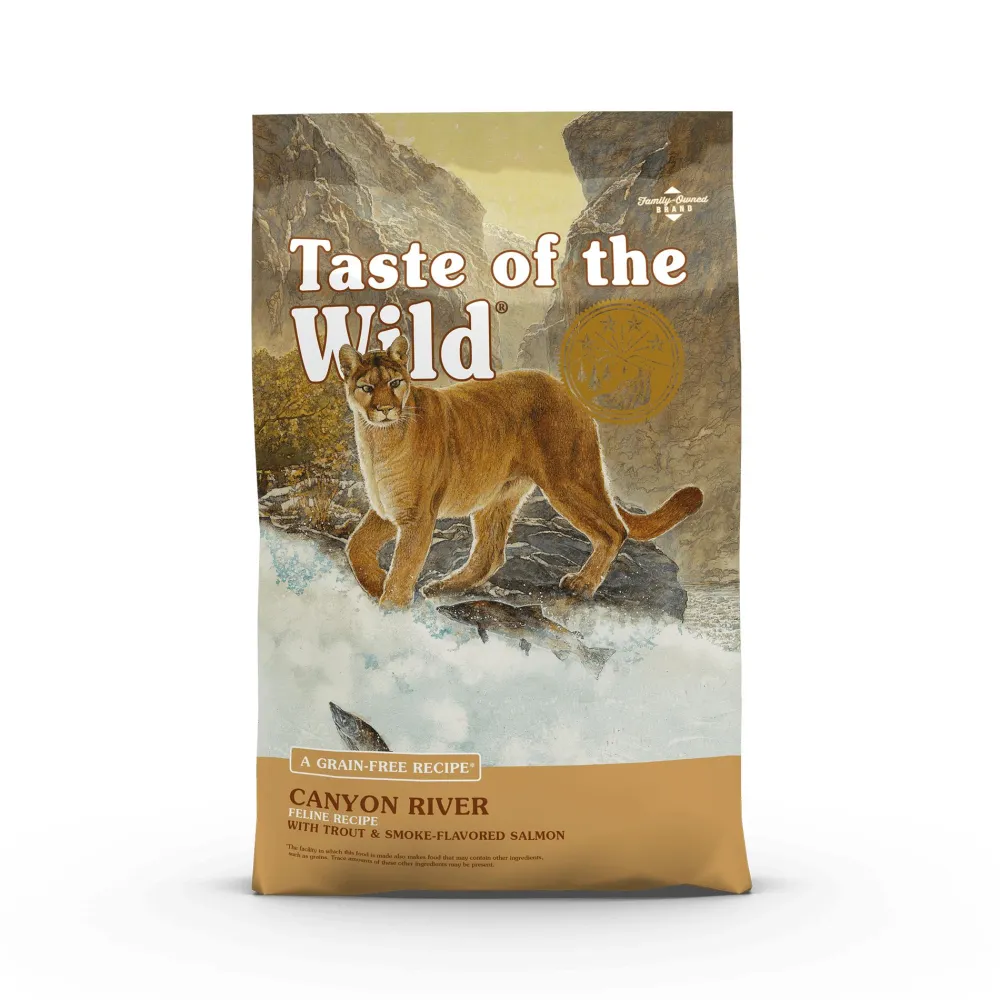 Taste Of The Wild Dry Food^Canyon River with Trout & Smoked Salmon Grain-Free Dry Cat Food, 5-lb