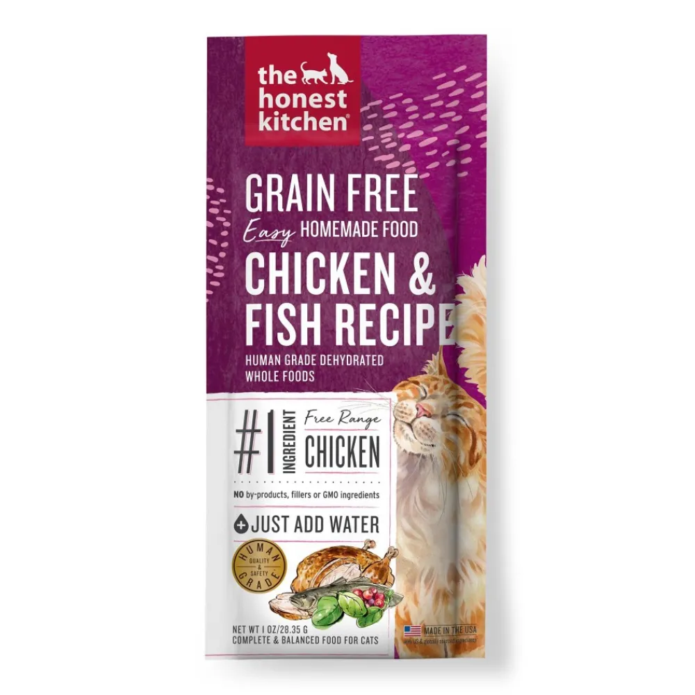 The Honest Kitchen Air-Dried & Dehydrated Food^Chicken & Fish Grain-Free Dehydrated Cat Food, 1-oz