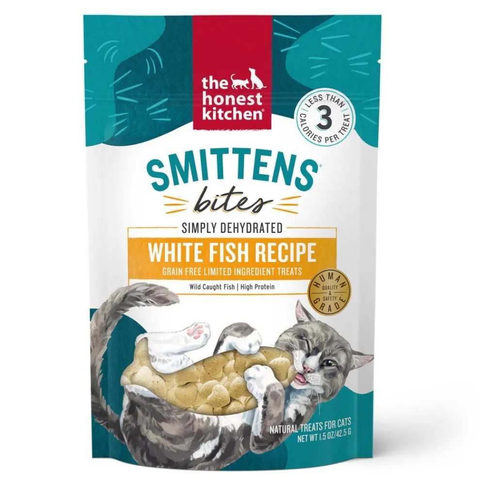 The Honest Kitchen Air-Dried & Dehydrated Treats^Smittens Bites White Fish Cat Treats, 1.5-oz